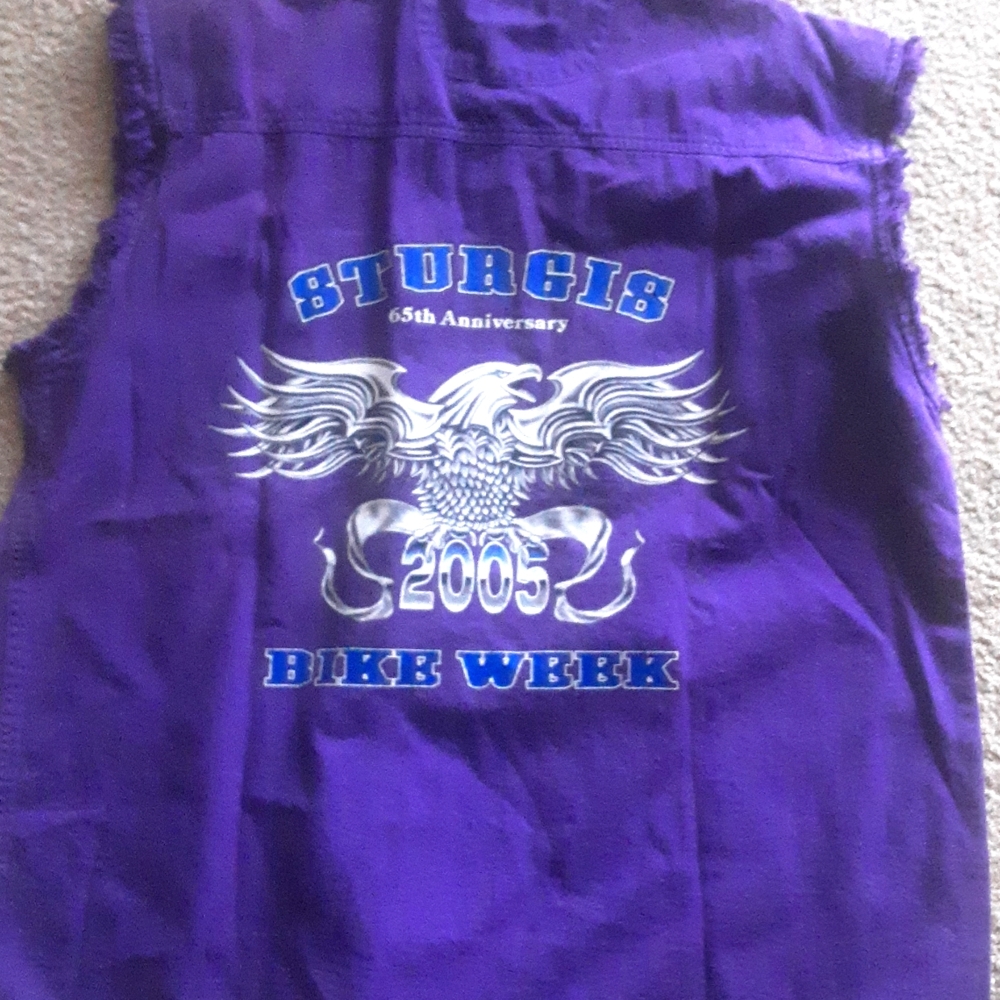 Sturgis  cutoff shirt from 65th Anniversary  never worn. Made In U.S.A
